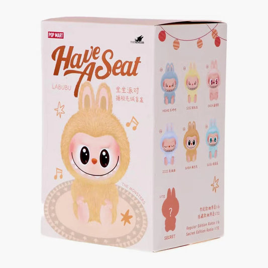 Pop Mart Labubu The Monsters Have a Seat Vinyl Plush Mystery Box / 1 Single Blind Box